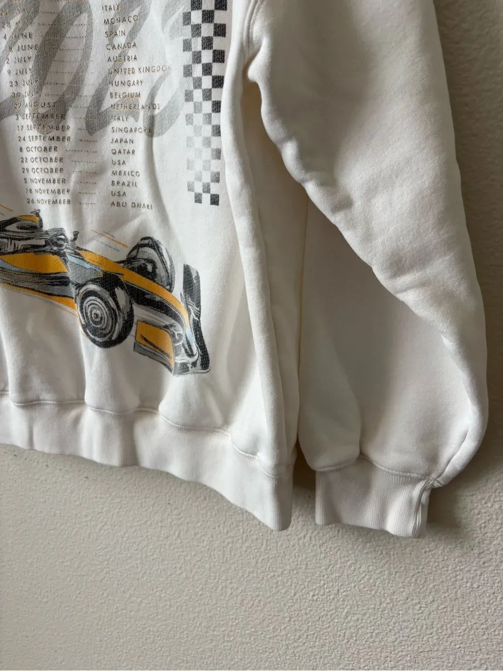 Abercrombie & Fitch McLaren Men's White Crewneck Sweatshirt Size S